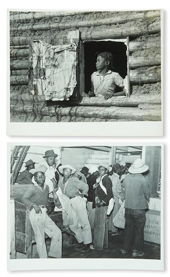 (PHOTOGRAPHY.) ROTHSTEIN, ARTHUR & MARION POST. Pair of gelatin silver print photographs of tenant farmers in the rural South.